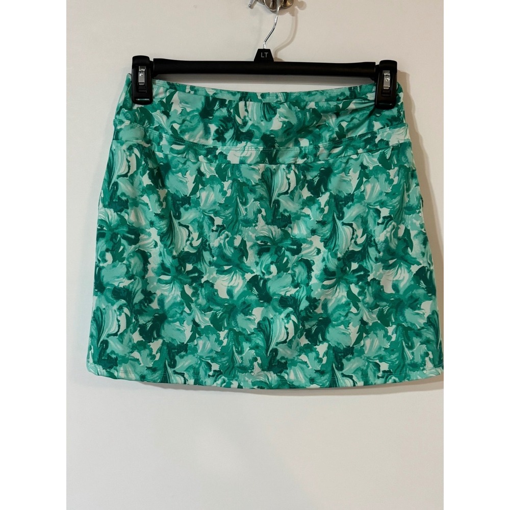 Tommy Bahama Active Green Floral Swirl Athletic Golf Tennis Skort Womens Medium - Picture 2 of 5